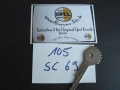 Schlüssel für Zünd- und Türschloß  105er SC69