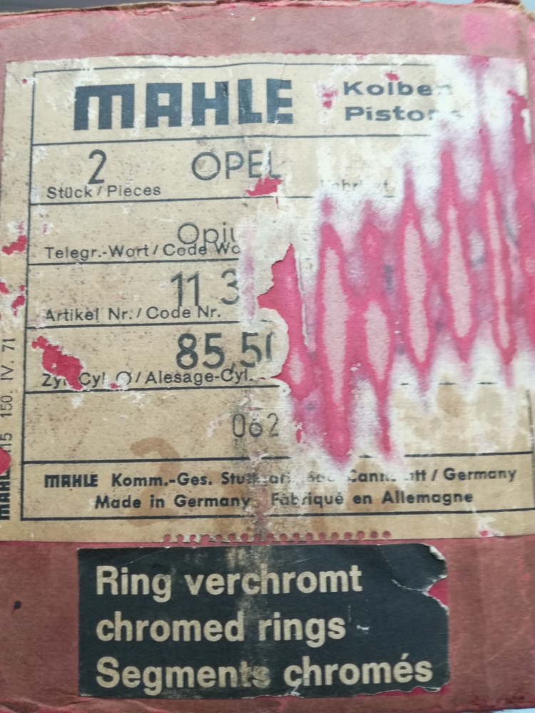 Bild 1 von Mahle Kolben 1700er Rekord P1+P2 im Übermaß +0,50mm