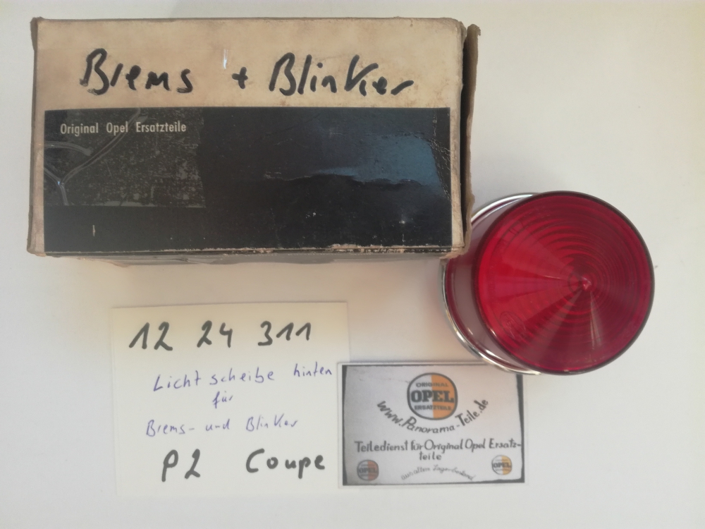 Bild 1 von Brems / Blinker-Rücklichtglas für Rekord P2 Coupe + LVL