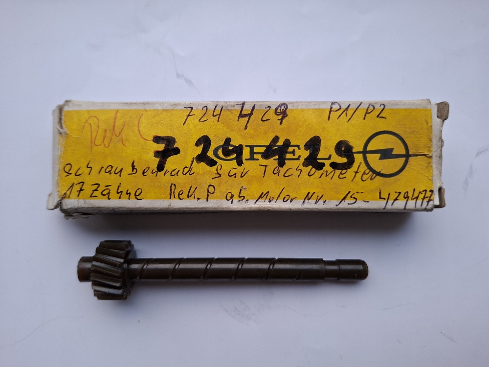 Bild 1 von  Schraubenrad  Ritzelwelle für Tacho Antrieb P1+P2+A & Kap.+ Rek.54-57 + 2.5 +2.6