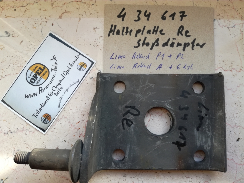 Bild 1 von Halteplatte Stoßdämpfer Rechts Limo P1 + P2  + A + 6Zyl.