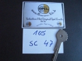 Schlüssel für Zünd- und Türschloß  105er SC47
