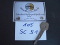 Schlüssel für Zünd- und Türschloß  105er SC51