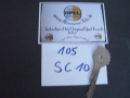 Schlüssel für Zünd- und Türschloß  105er SC10